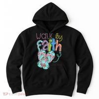 Walk By Faith Flip Flops Christian Jesus Bible Verse Summer Hoodie thumb 0