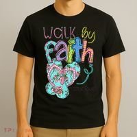 Walk By Faith Flip Flops Christian Jesus Bible Verse Summer T-Shirt thumb 3