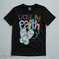 Walk By Faith Flip Flops Christian Jesus Bible Verse Summer T-Shirt thumb 5