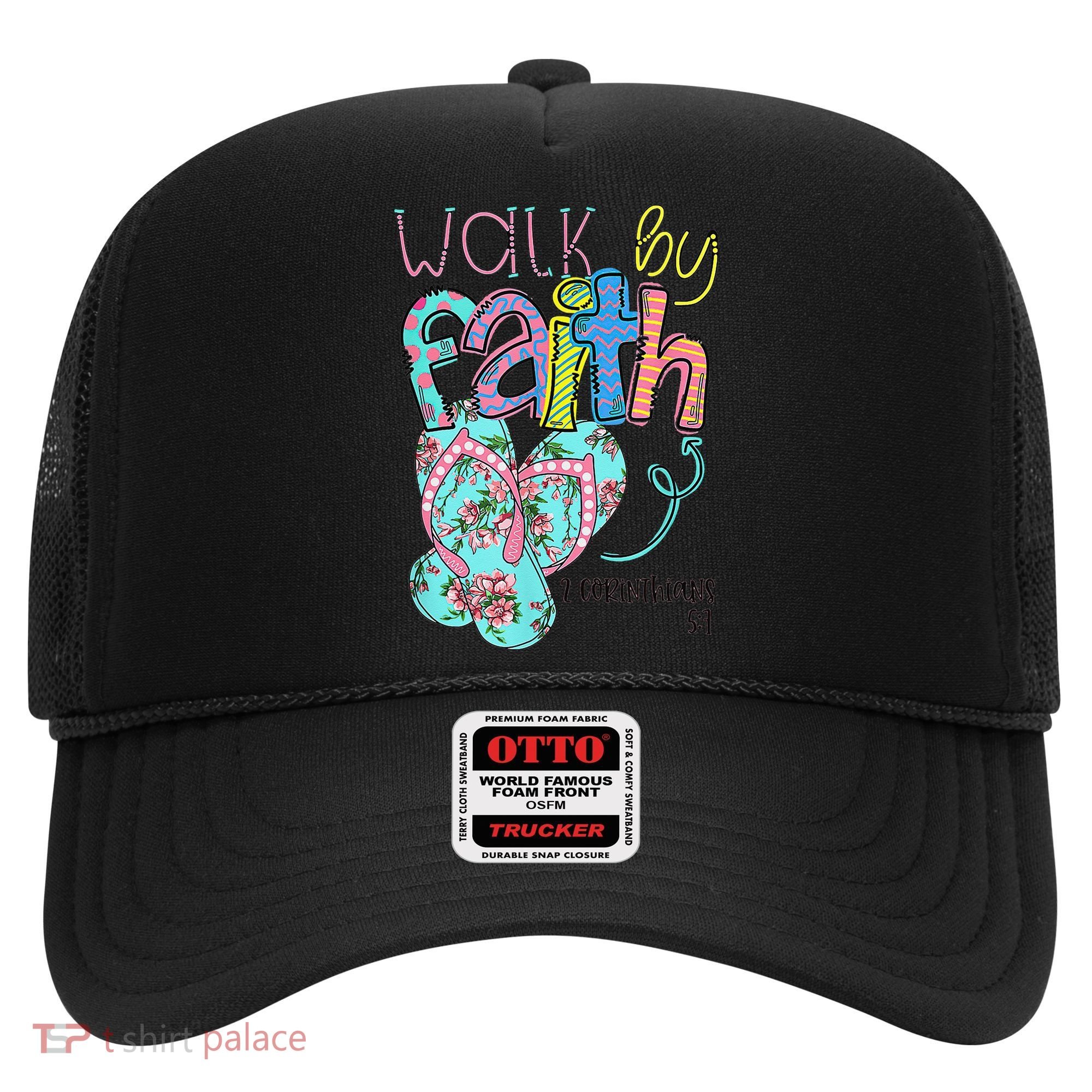 Walk By Faith Flip Flops Christian Jesus Bible Verse Summer Hat