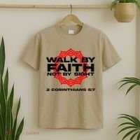 Walk By Faith Not By Sight 2 Corinthians 5 7 Jesus T-Shirt thumb 2
