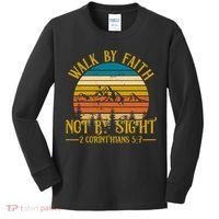 Walk By Faith Not By Sight 2 Corinthians 5:7 Kids Long Sleeve Shirt thumb 0