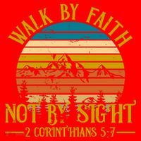 Walk By Faith Not By Sight 2 Corinthians 5:7 Santa Hat thumb 1