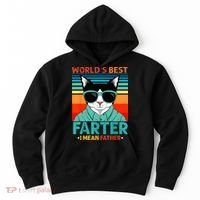 Worlds Best Farter I Mean Father Best Cat Dad Ever Hoodie thumb 0