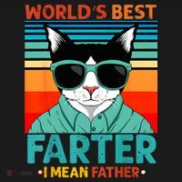 Worlds Best Farter I Mean Father Best Cat Dad Ever Hoodie thumb 2