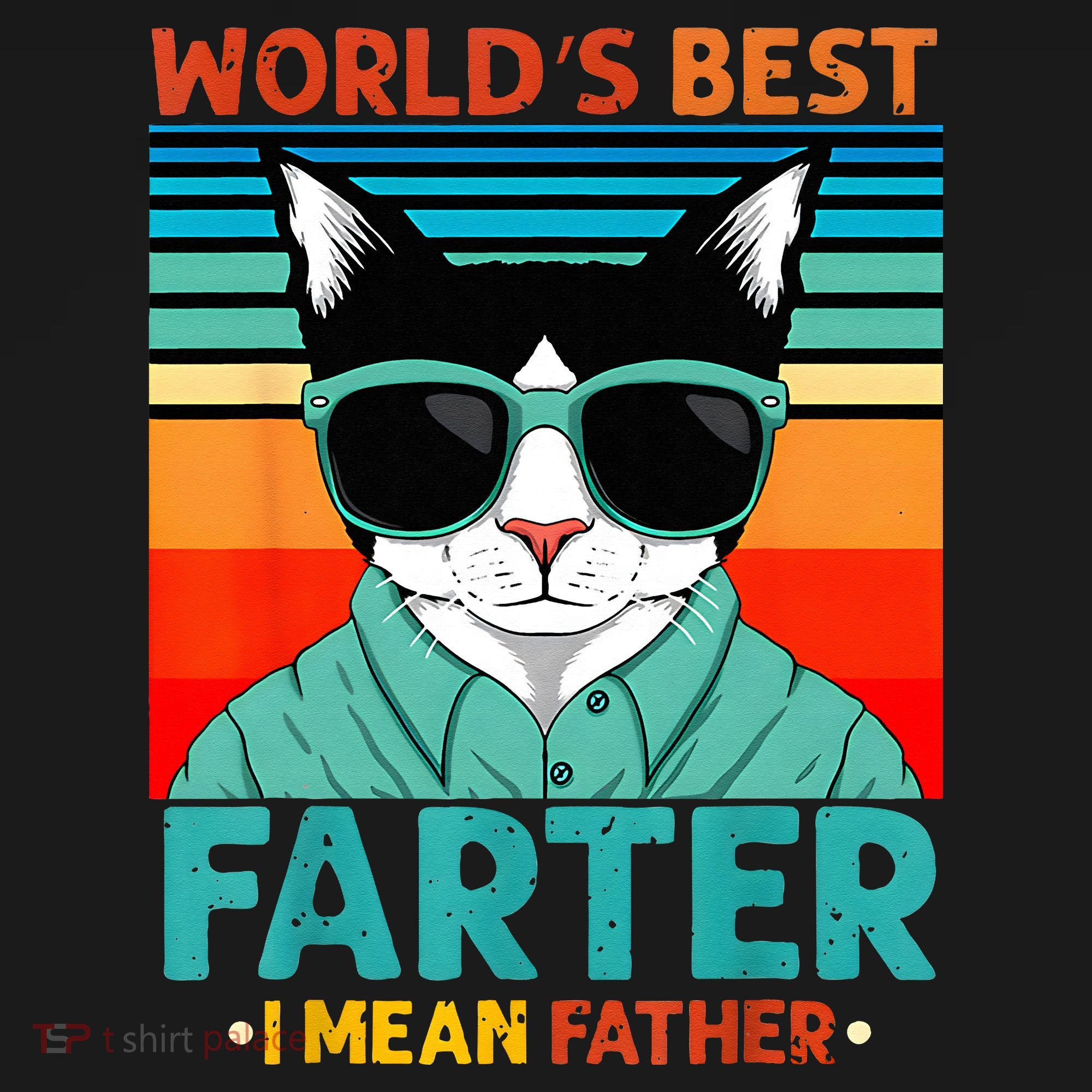 Worlds Best Farter I Mean Father Best Cat Dad Ever Visor