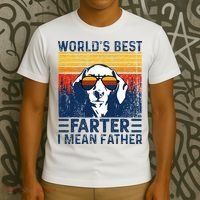 Worlds Best Farter I Mean Father Funny Best Dog Dad Ever T-Shirt thumb 3