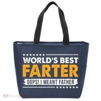 Worlds Best Farter Oops I Meant Father Funny Tote Bag thumb 0
