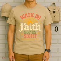 Walk By Faith Not By Sight 2 Corinthians 57 Christian Quote T-Shirt thumb 6