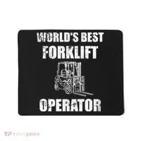 Worlds Best Forklift Operator. Forklift Certified Mousepad thumb 0