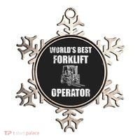 Worlds Best Forklift Operator. Forklift Certified Ornament thumb 0