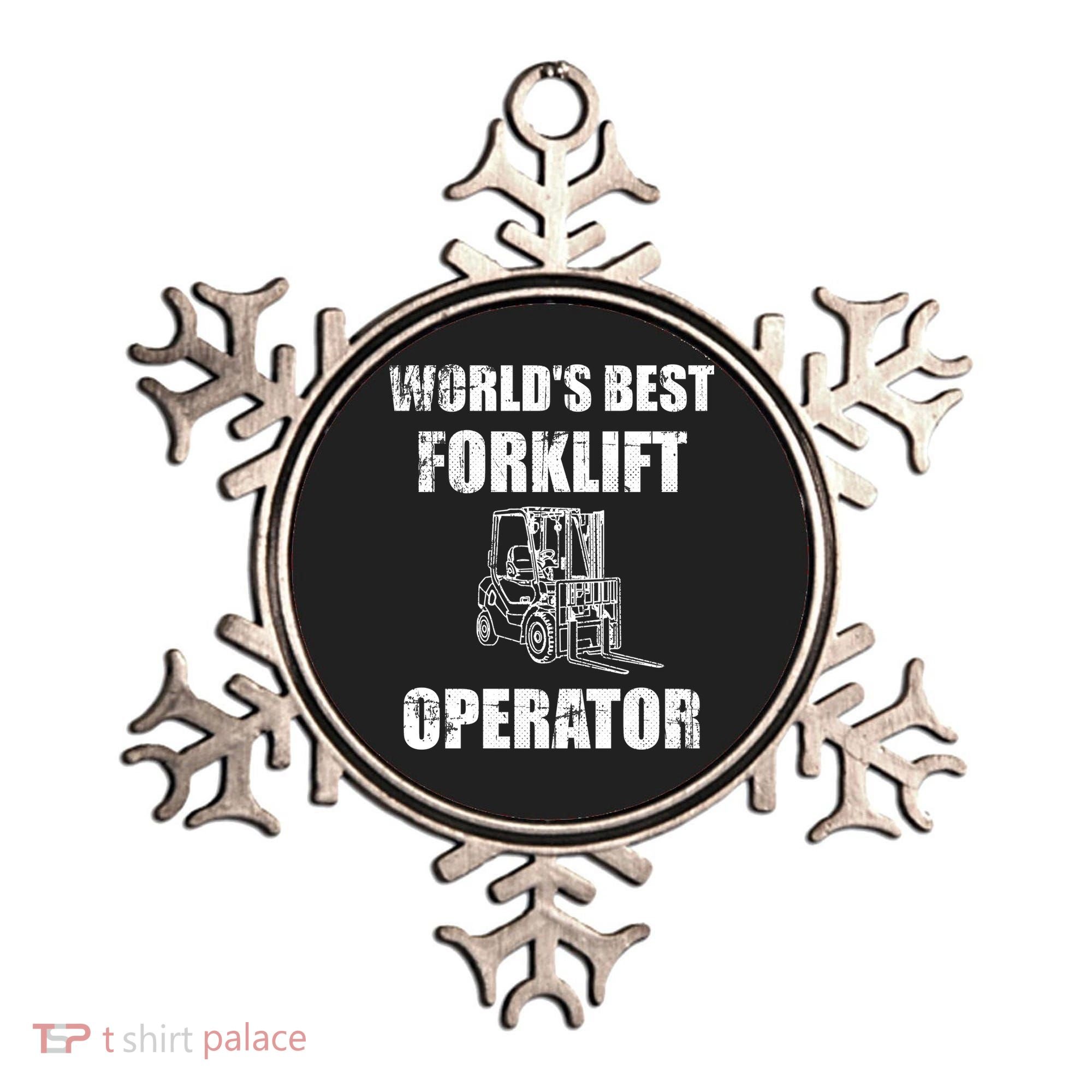 Worlds Best Forklift Operator. Forklift Certified Ornament