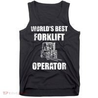 Worlds Best Forklift Operator. Forklift Certified Tank Top thumb 0