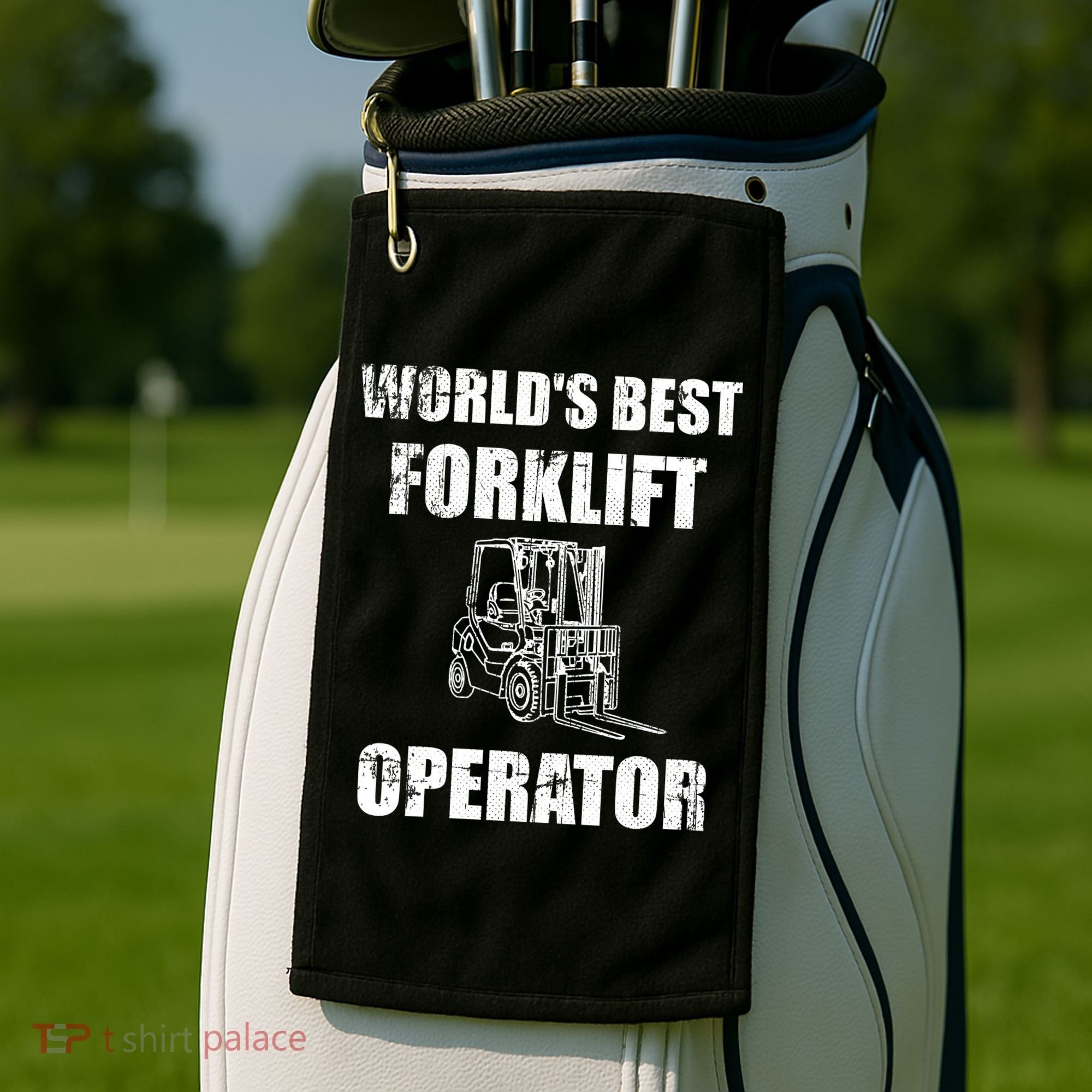 Worlds Best Forklift Operator. Forklift Certified Golf Towel
