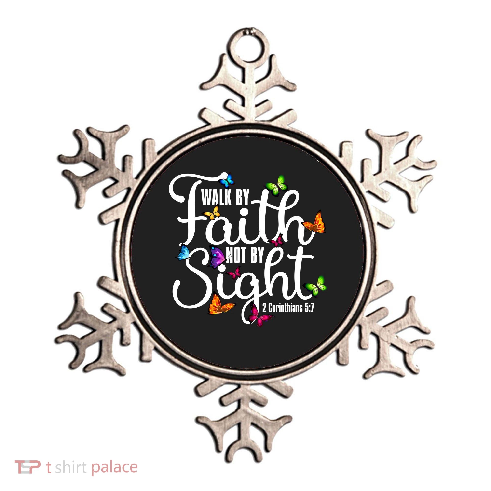 Walk By Faith Not By Sight 2 Corinthians 5 7 Butterfly Art Gift Ornament