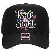 Walk By Faith Not By Sight 2 Corinthians 5 7 Butterfly Art Gift Hat thumb 0