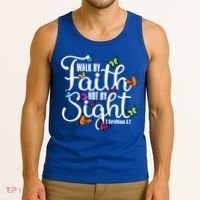 Walk By Faith Not By Sight 2 Corinthians 5 7 Butterfly Art Gift Tank Top thumb 3