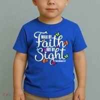Walk By Faith Not By Sight 2 Corinthians 5 7 Butterfly Art Gift Toddler T-Shirt thumb 2