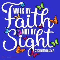 Walk By Faith Not By Sight 2 Corinthians 5 7 Butterfly Art Gift Women's T-Shirt thumb 6