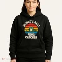 Worlds Best Frog Catcher Frog Hoodie thumb 5