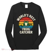 Worlds Best Frog Catcher Frog Long Sleeve Shirt thumb 0