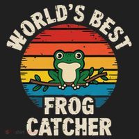 Worlds Best Frog Catcher Frog Beanie thumb 2