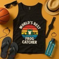Worlds Best Frog Catcher Frog Tank Top thumb 4