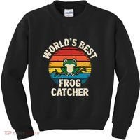 Worlds Best Frog Catcher Frog Kids Sweatshirt thumb 0
