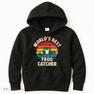 Worlds Best Frog Catcher Frog Kids Hoodie