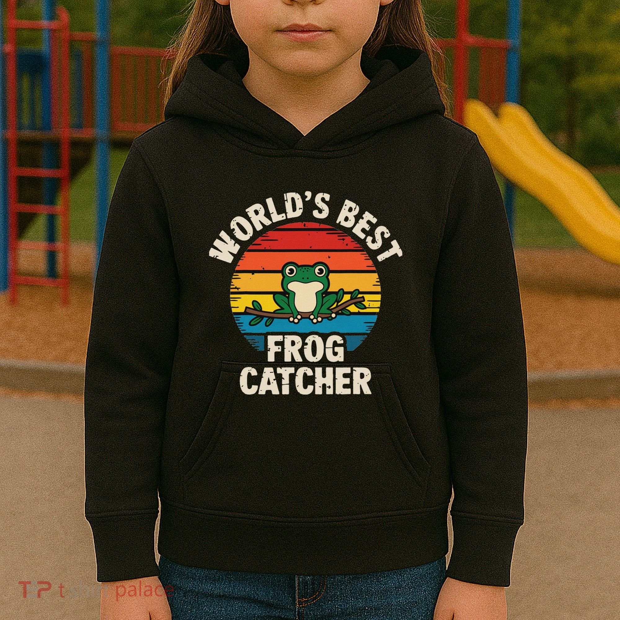 Worlds Best Frog Catcher Frog Kids Hoodie