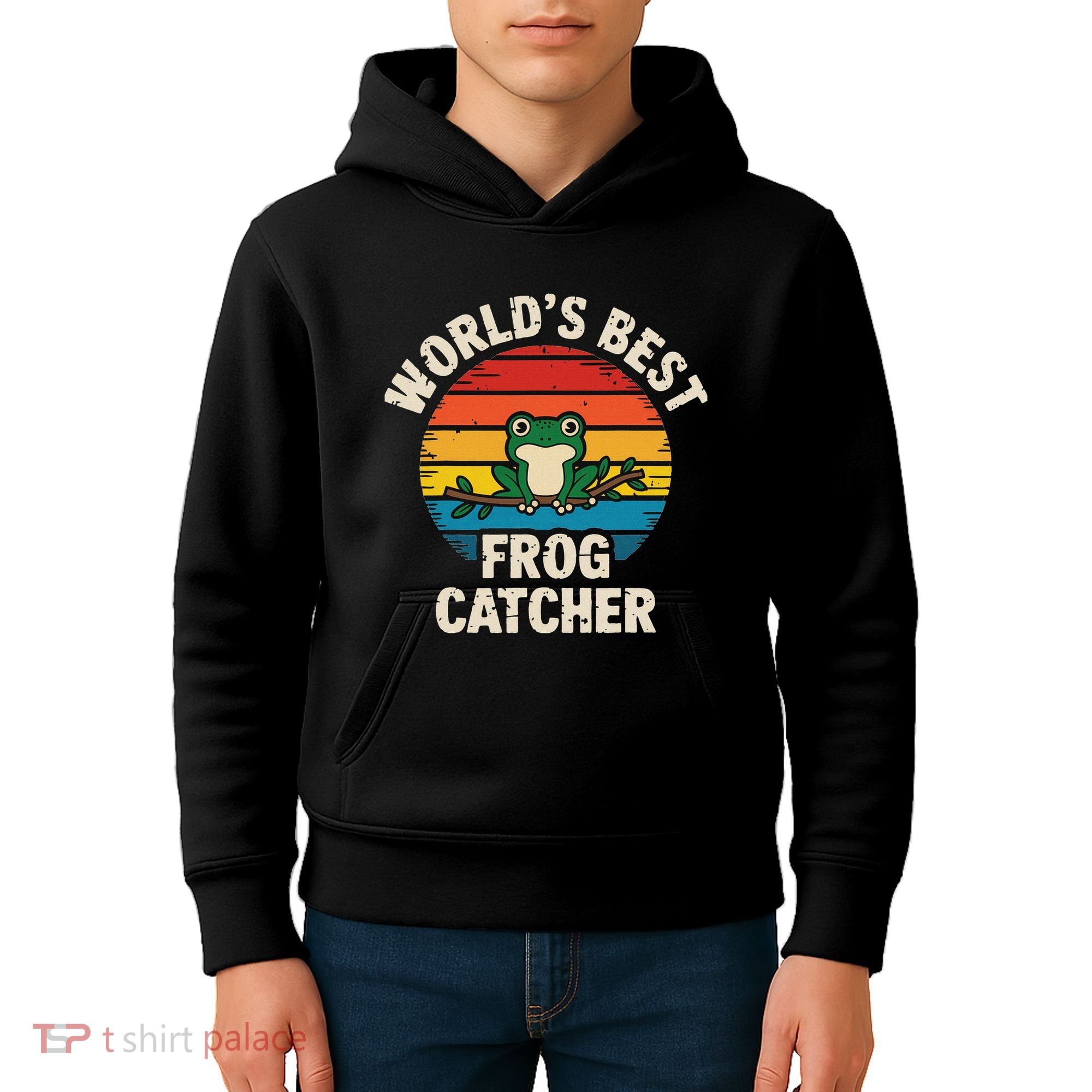 Worlds Best Frog Catcher Frog Kids Hoodie