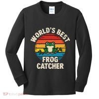Worlds Best Frog Catcher Frog Kids Long Sleeve Shirt thumb 0