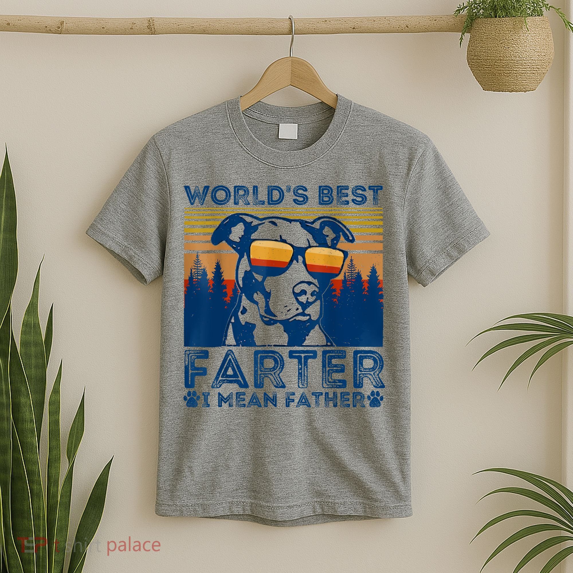 Worlds Best Farter I Mean Father Best Dad Ever Cool Dog T-Shirt