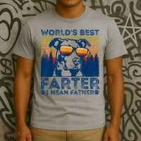 Worlds Best Farter I Mean Father Best Dad Ever Cool Dog T-Shirt thumb 3