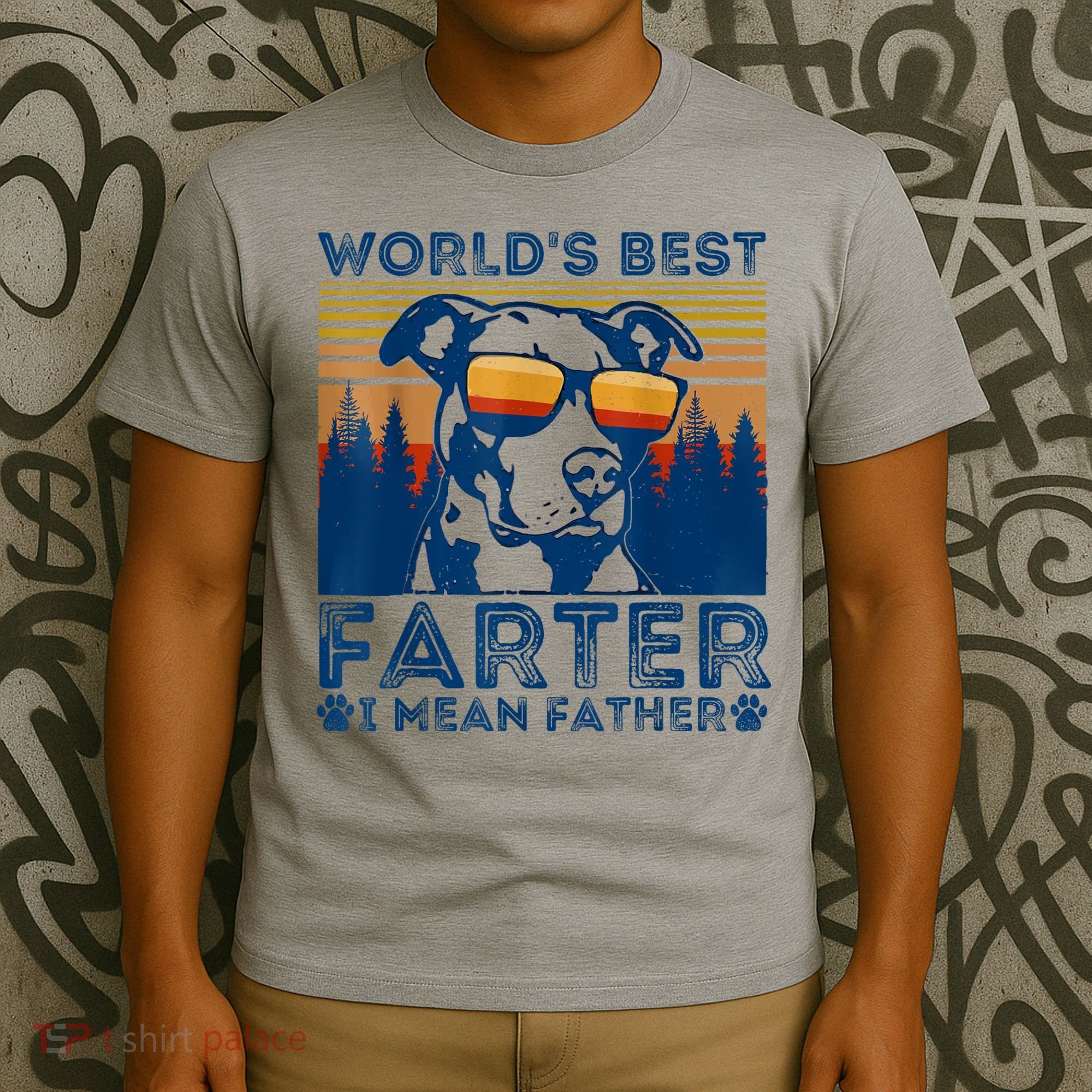 Worlds Best Farter I Mean Father Best Dad Ever Cool Dog T-Shirt
