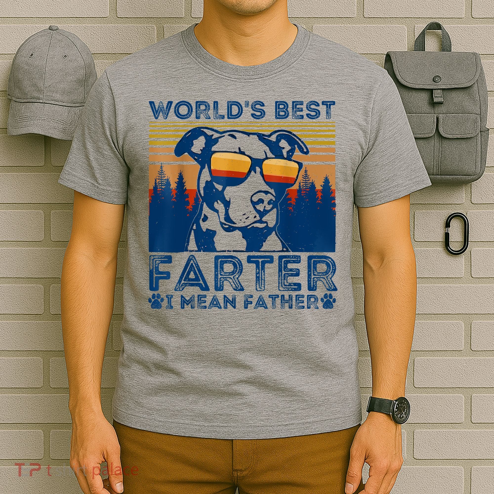 Worlds Best Farter I Mean Father Best Dad Ever Cool Dog T-Shirt