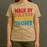 Walk By Faith Not By Sight God Faith Jesus 1 T-Shirt thumb 4