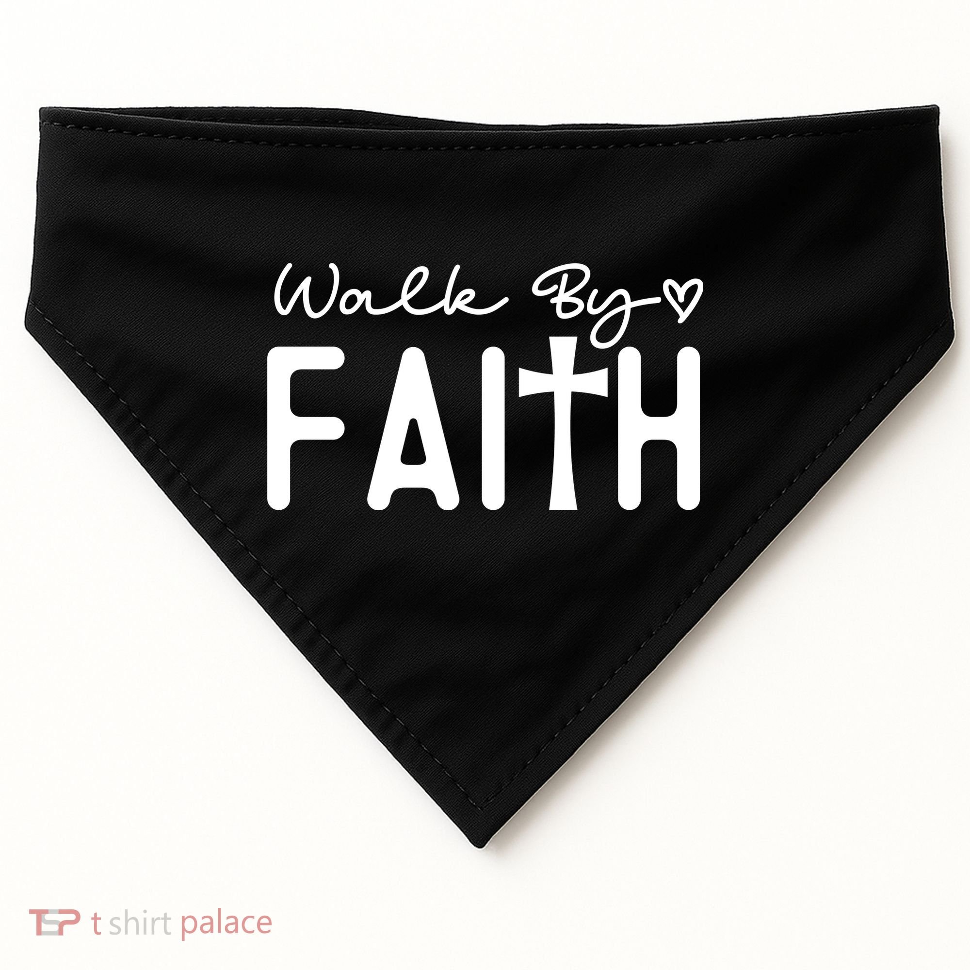 Walk By Faith , Faith T USA-Made Doggie Bandana
