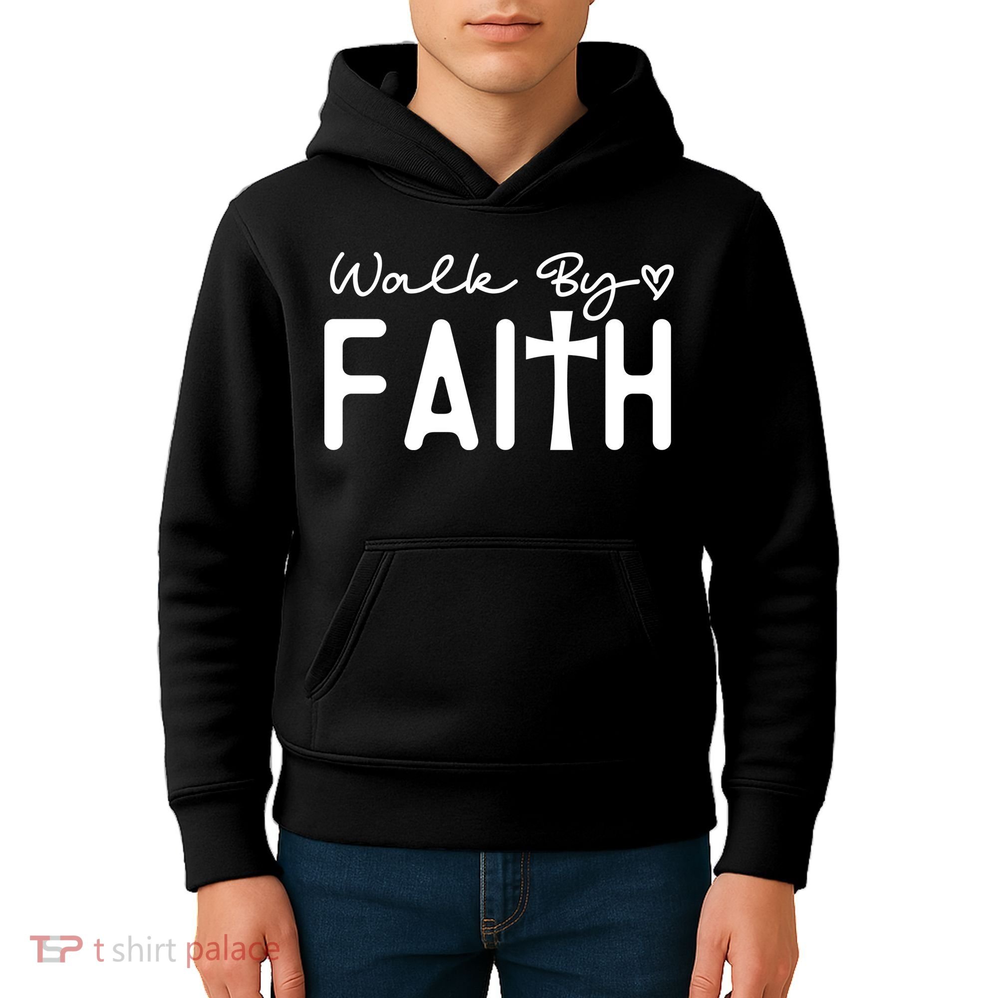 Walk By Faith , Faith T Kids Hoodie