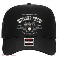 Witches Brew Funny 1692 Coffee Company Black Magic Co Hat thumb 0