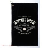 Witches Brew Funny 1692 Coffee Company Black Magic Co Golf Towel thumb 0