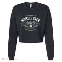 Witches Brew Funny 1692 Coffee Company Black Magic Co Cropped Pullover Crew thumb 0