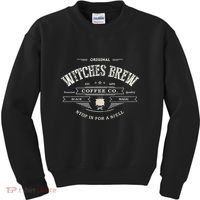 Witches Brew Funny 1692 Coffee Company Black Magic Co Kids Sweatshirt thumb 0