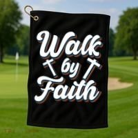 Walk By Faith T Golf Towel thumb 1