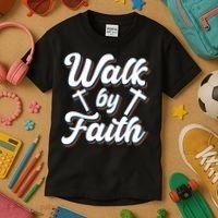 Walk By Faith T Kids T-Shirt thumb 3