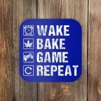 Wake Bake Game Repeat Video Game Weed Smoker Pot Gift Coaster thumb 0