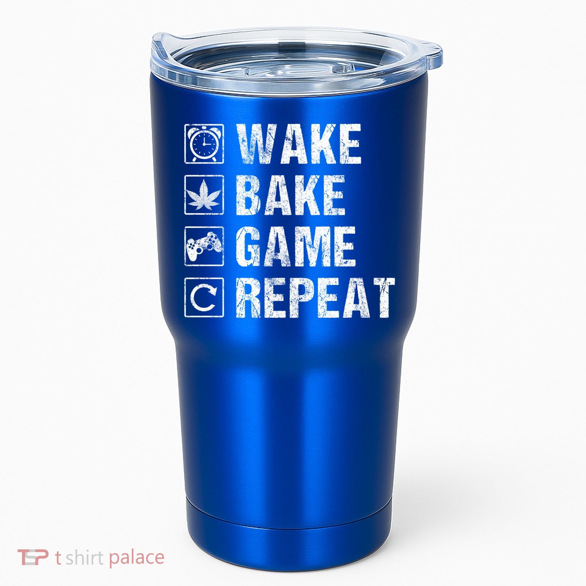 Wake Bake Game Repeat Video Game Weed Smoker Pot Gift Tumbler