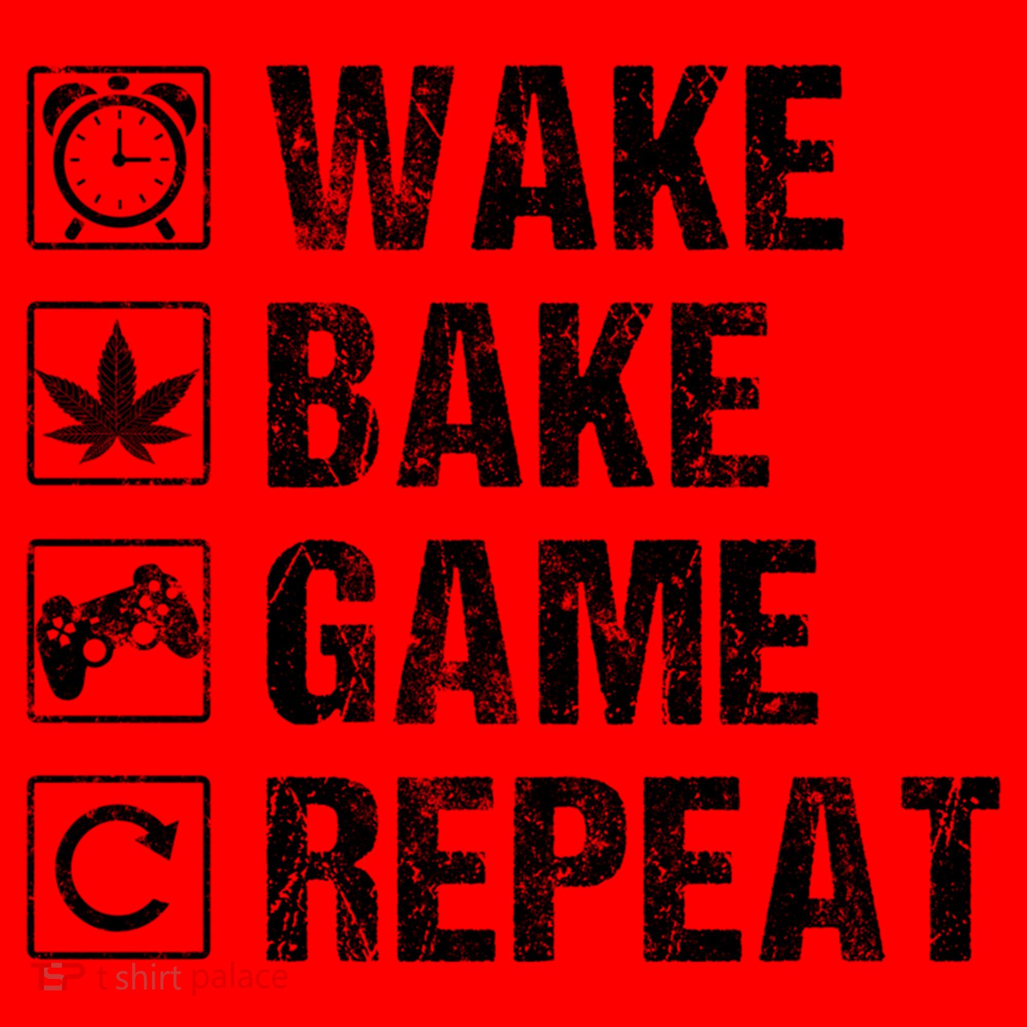 Wake Bake Game Repeat Video Game Weed Smoker Pot Gift Santa Hat