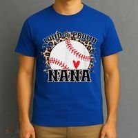Wo Baseball Grandma aunt Mama Matching Baseball nana, Mother's Day T-Shirt thumb 3