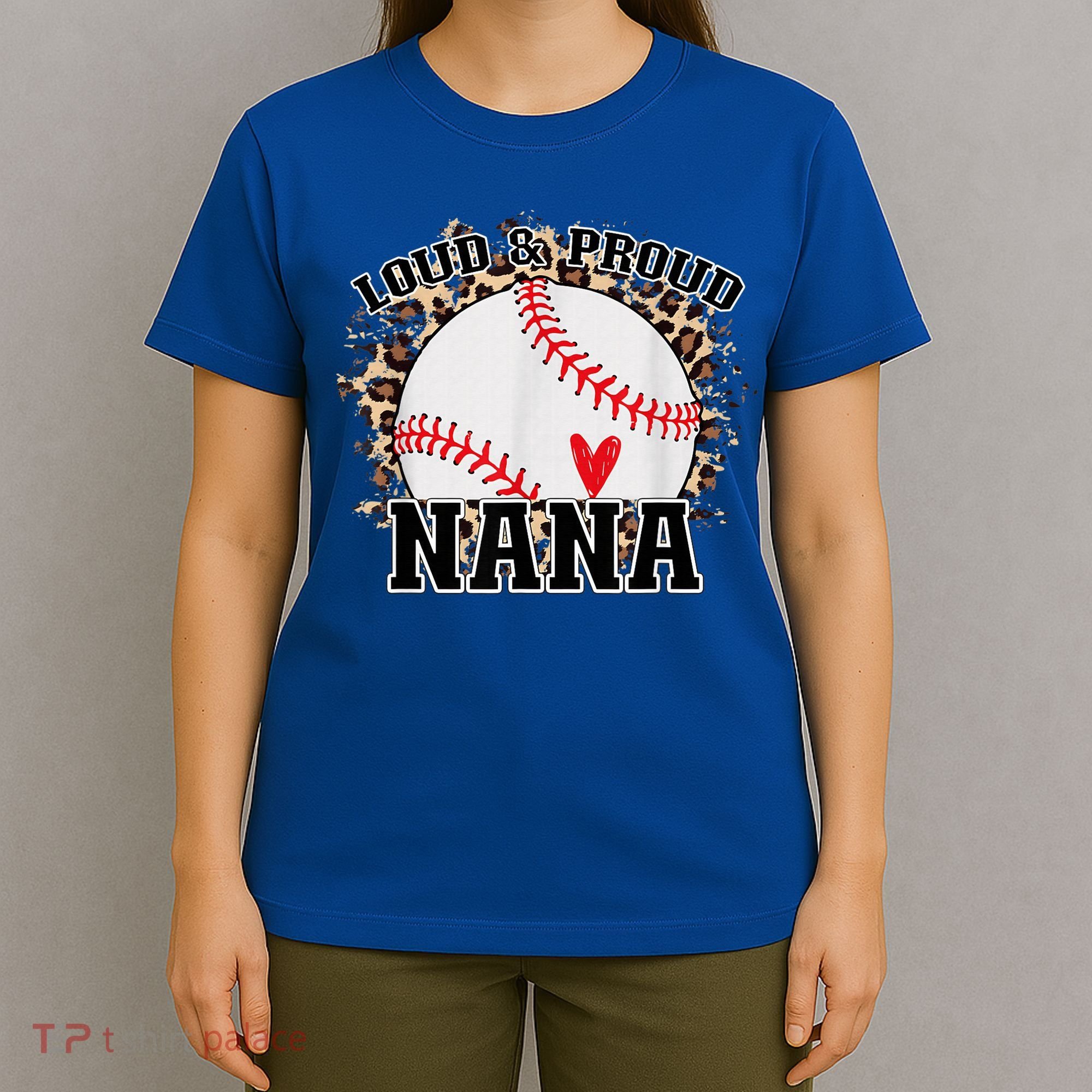 Wo Baseball Grandma aunt Mama Matching Baseball nana, Mother's Day T-Shirt